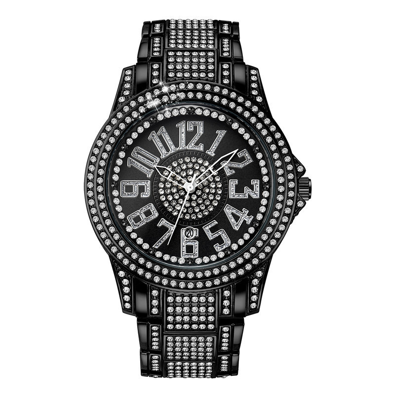 Men's Diamond Fashion Alloy Strap Date Quartz Watch - Image 5