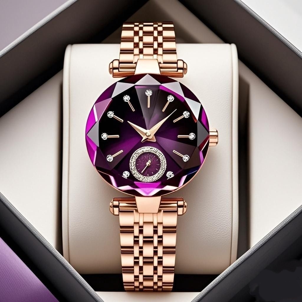 Women's Casual Simple Quartz Watch With Diamond - Image 7
