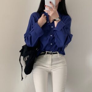 Loose All-matching Simple And Laid-back Shirt