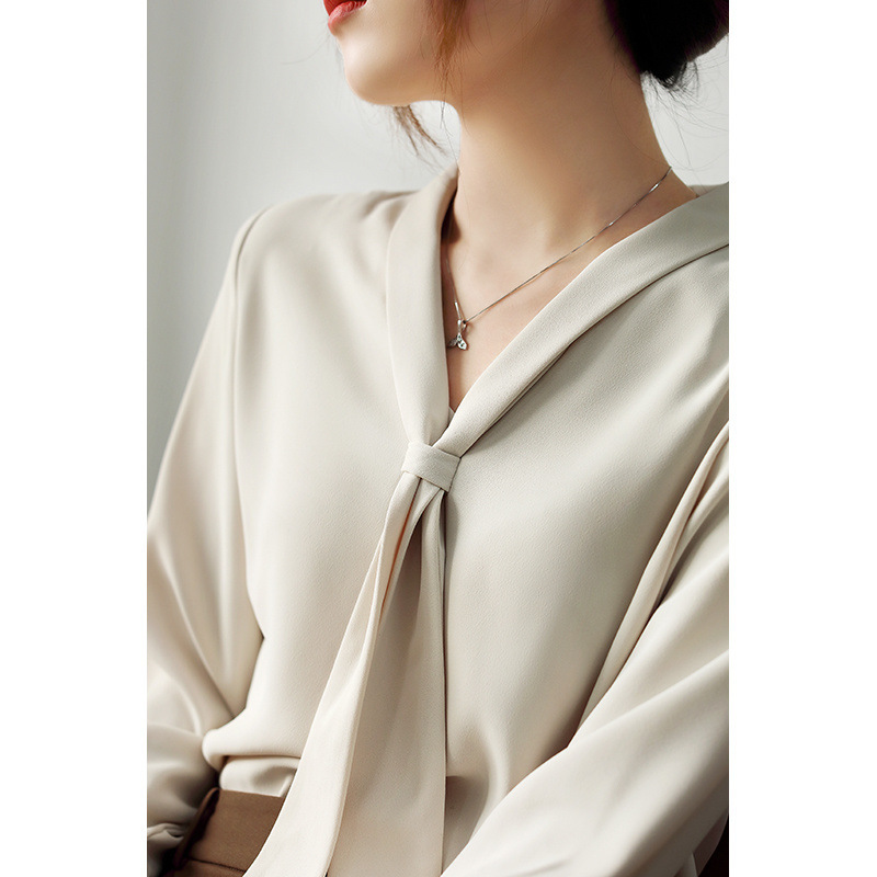 Women's Office Chiffon Commuting Elegant White Shirt - Image 2
