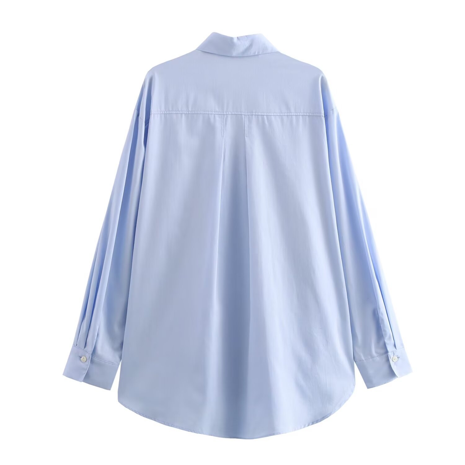 Lapel Single-breasted Simple Loose Shirt - Image 3