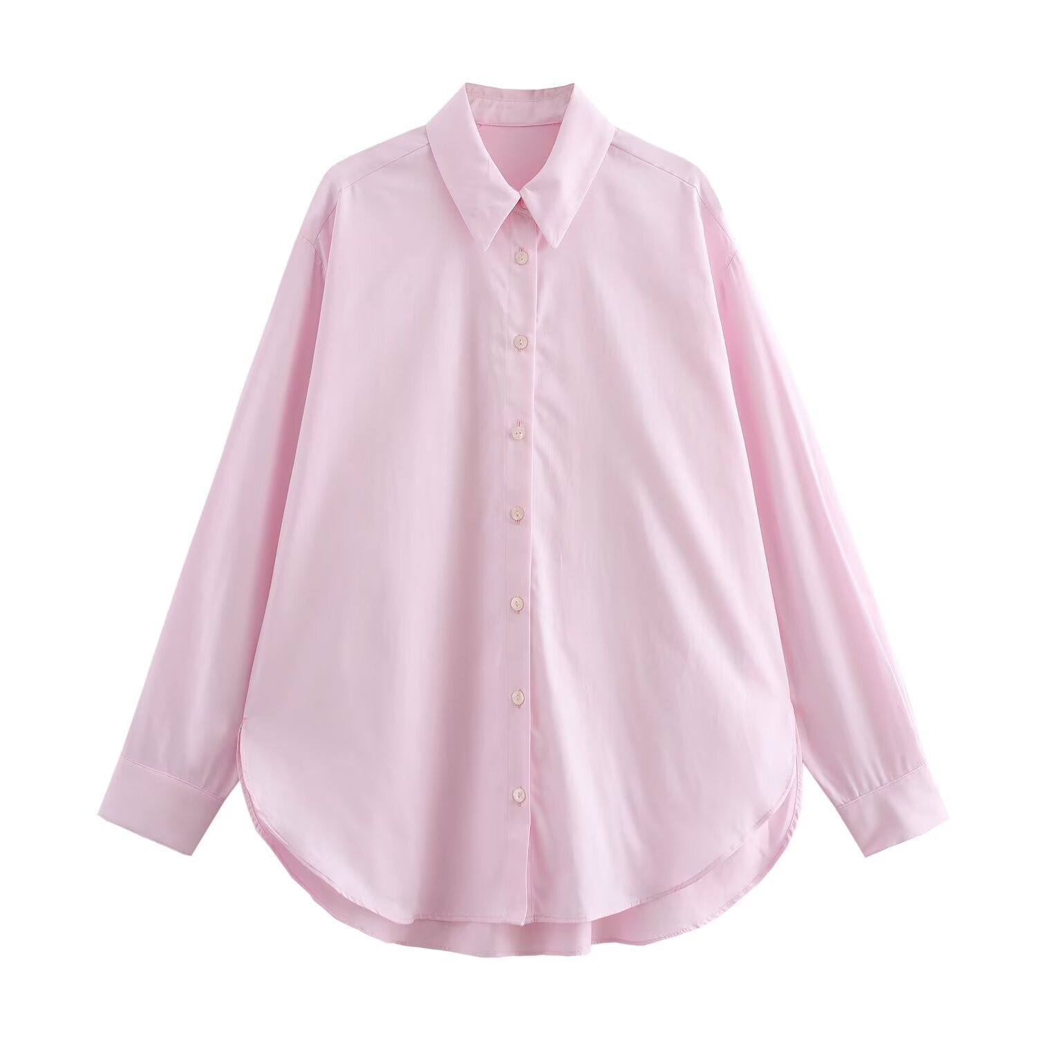 Lapel Single-breasted Simple Loose Shirt - Image 6