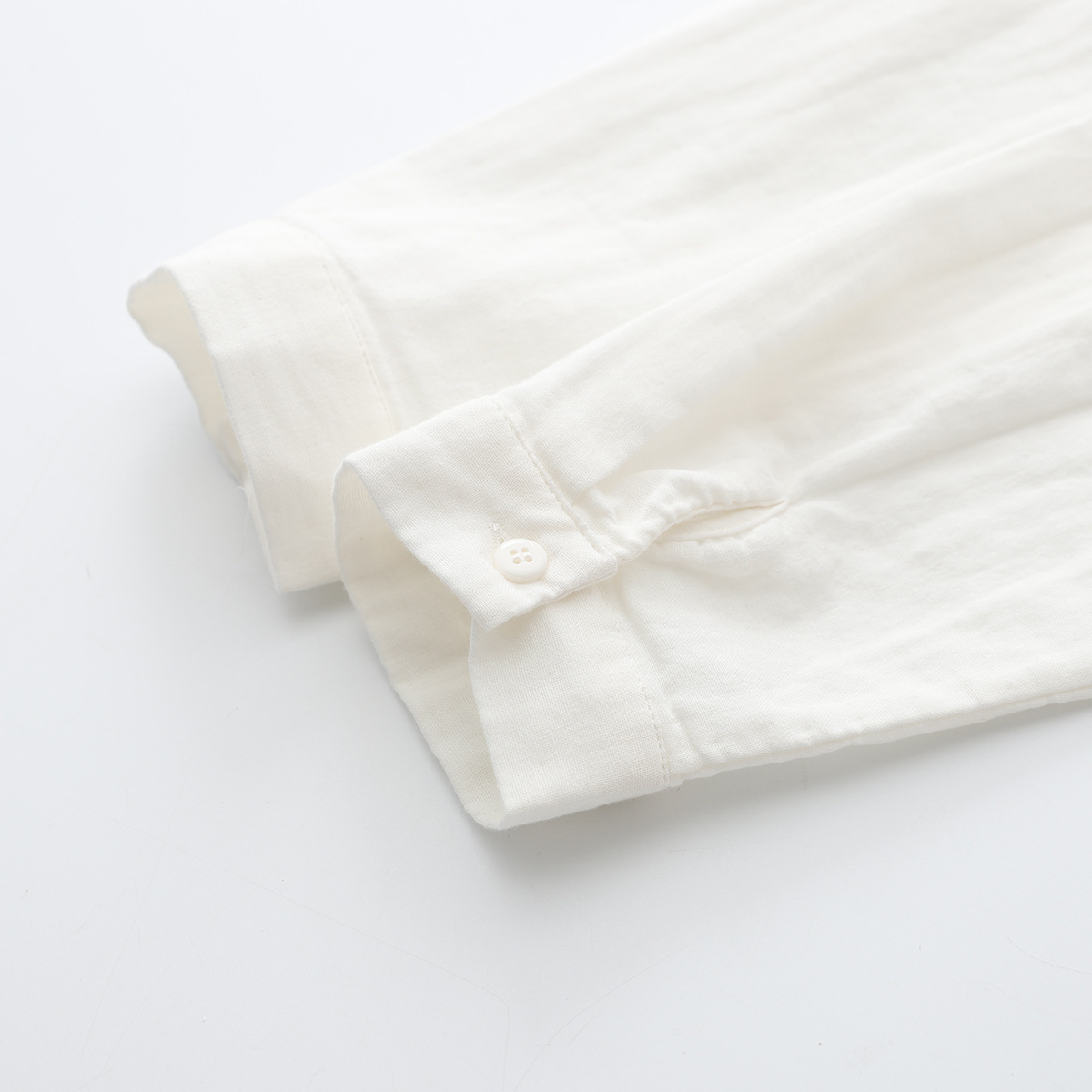 Lace Double-layer Cotton Yarn Long Sleeves Shirt For Women - Image 4