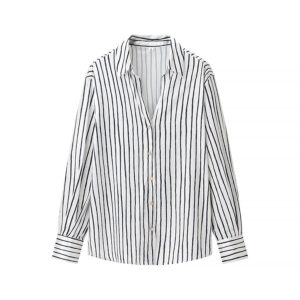 Women's Fashion Versatile Single Button Satin Texture Shirt