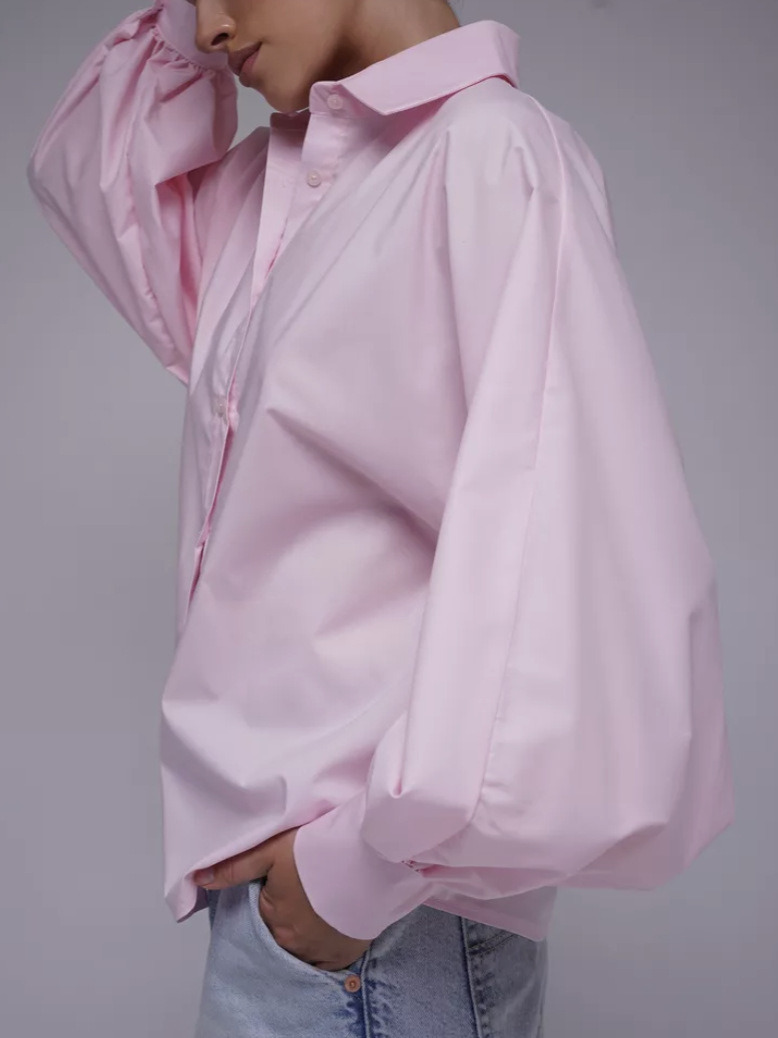 Retro Elegant Bubble Sleeve V-neck Top Shirt Sexy Casual Blouse Women - Image 2