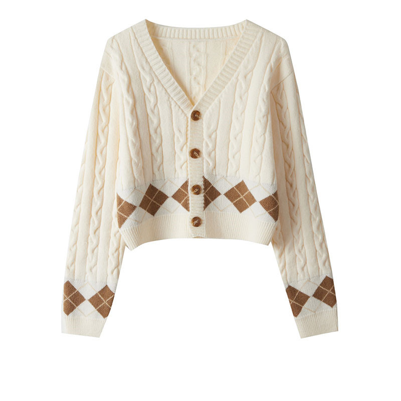 Knitted Cardigan Slimming Jeans Three-piece Set - Image 9