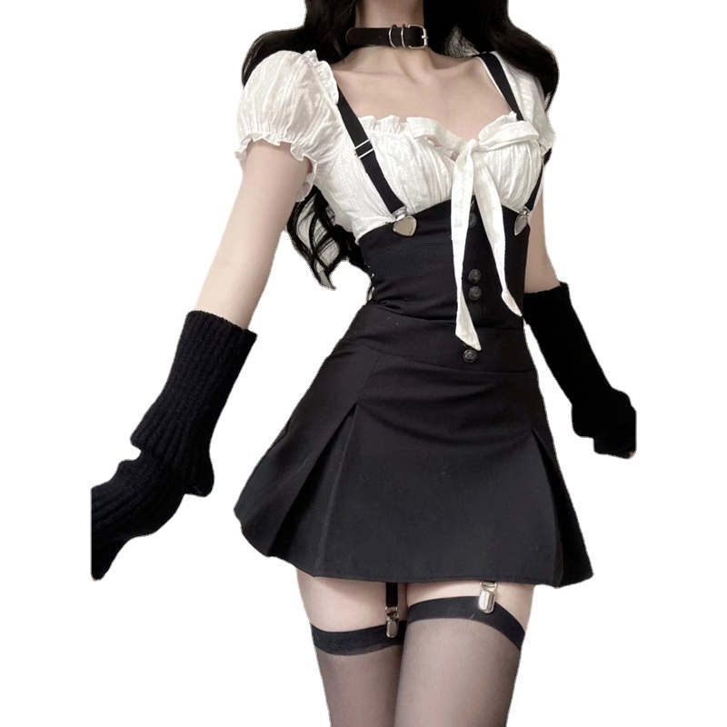 Summer Shirt Suspender Skirt Sweet Set - Image 10