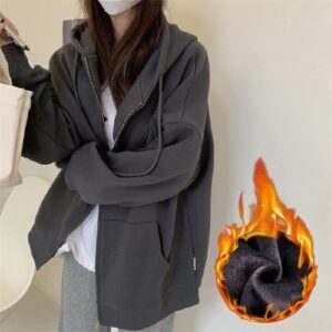 Zipper Couple Girlfriends Hooded Jacket