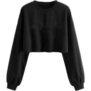 Women's Autumn And Winter New Solid Color With Fur Loose O-neck Short Sweater