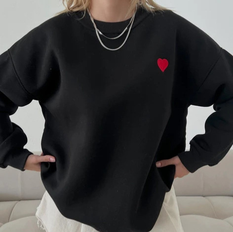 Casual Fashion Sweet Round Neck Pullover Women - Image 4
