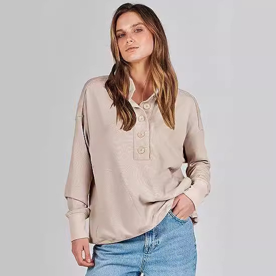 Casual Versatile Long Sleeves Patchwork Pocket Sweater - Image 3