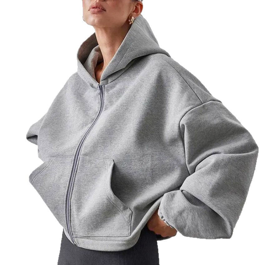 Autumn And Winter New Outdoor Sports Loose Cardigan Hoodie - Image 5