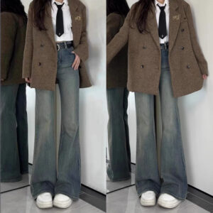 American-style Retro Skinny Jeans High Waist Slimming Without Leg Sticking