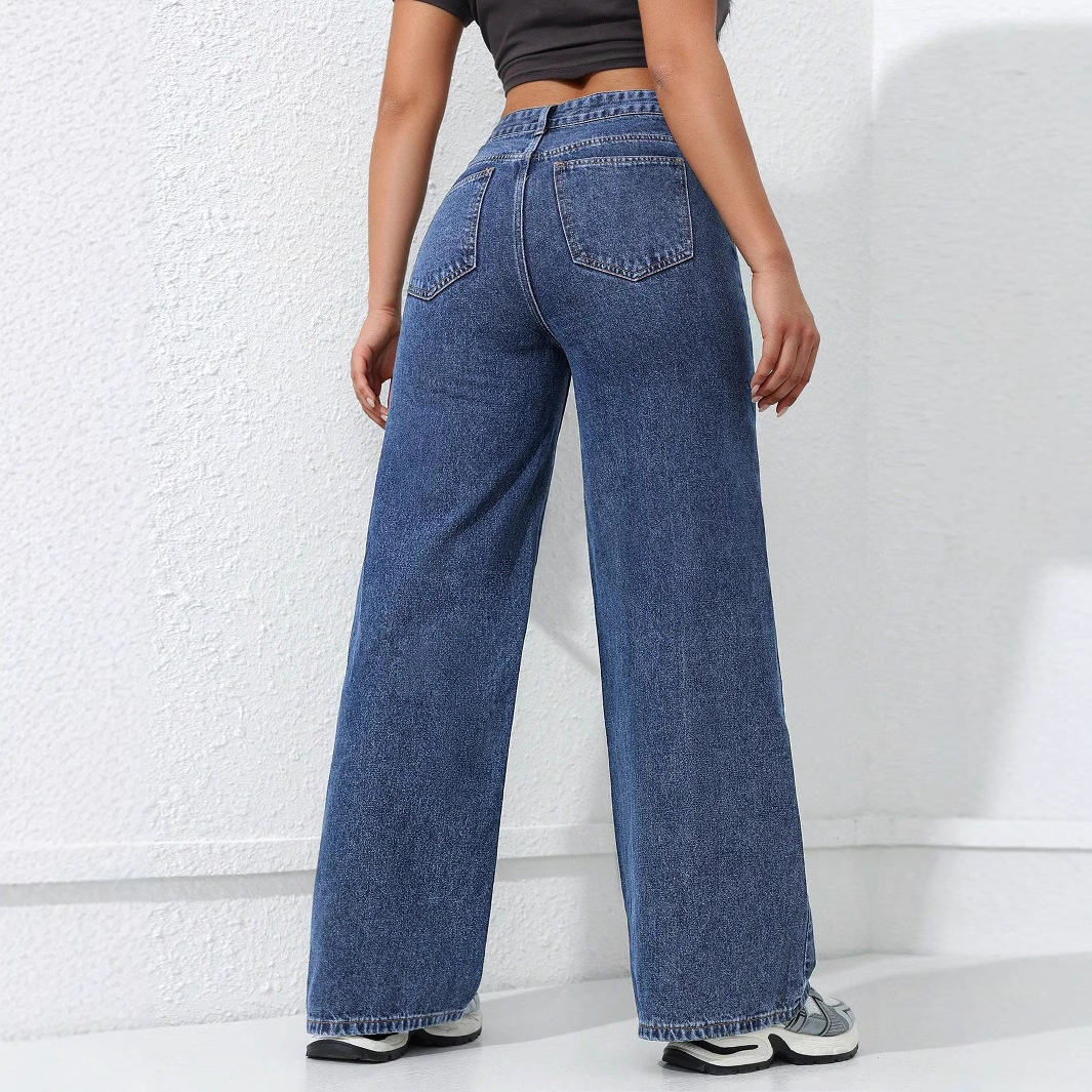 Women's Loose Straight Wide Leg Jeans - Image 3