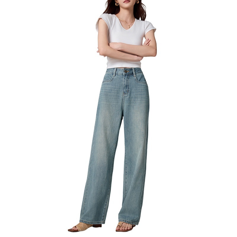 Summer New Straight Casual Women's Blue Jeans - Image 4