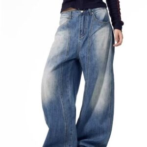 American Retro Wide Leg Loose Matchet Pants