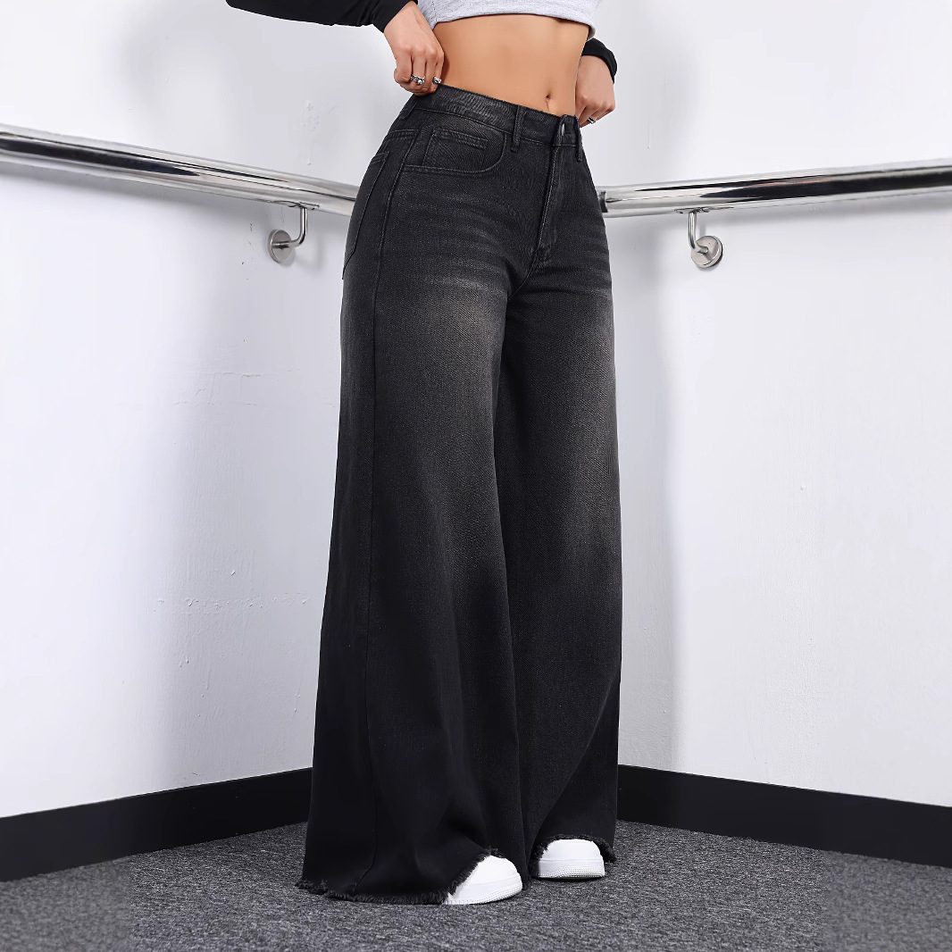 Loose Wide-leg Women's Retro Casual Versatile Jeans - Image 2
