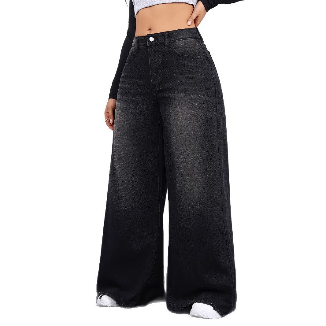 Loose Wide-leg Women's Retro Casual Versatile Jeans - Image 5