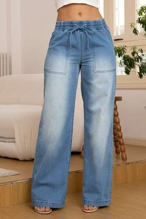 Women's Casual Slim Fit All-matching Straight Jeans - Image 7