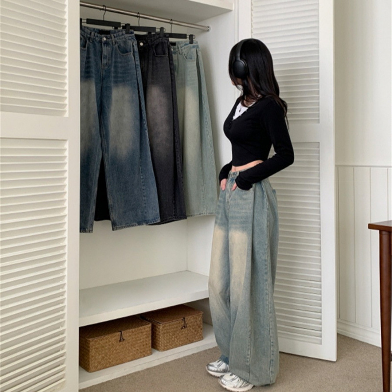 Retro High Waist Loose Straight Jeans For Women - Image 2