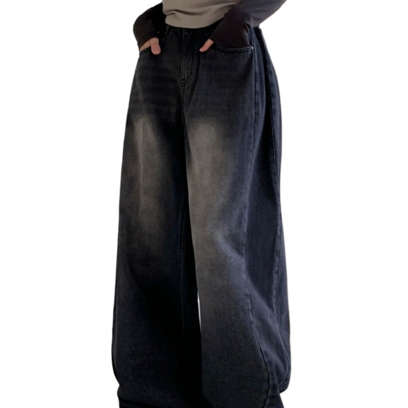 Retro High Waist Loose Straight Jeans For Women - Image 5