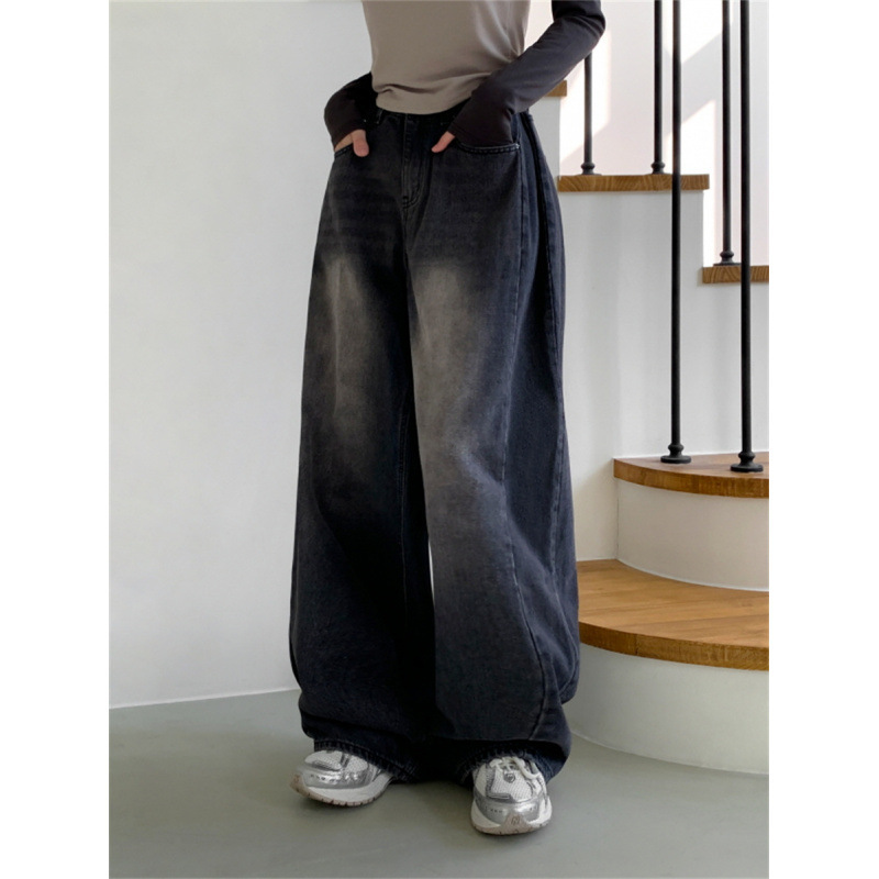 Retro High Waist Loose Straight Jeans For Women - Image 6