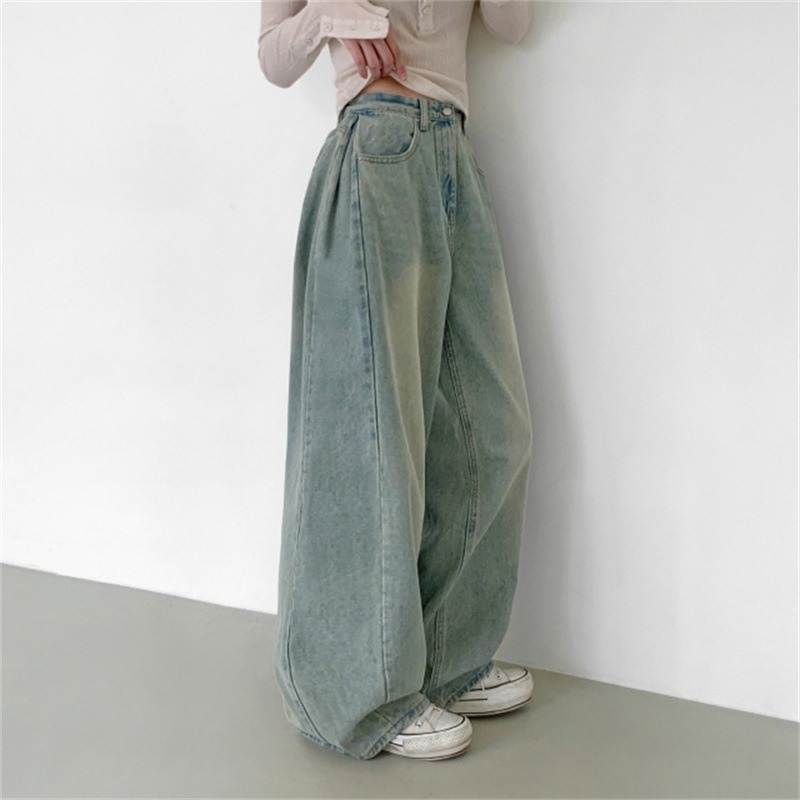 Retro High Waist Loose Straight Jeans For Women - Image 7