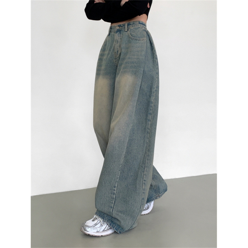 Retro High Waist Loose Straight Jeans For Women - Image 8