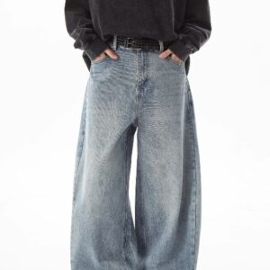 Retro Straight Jeans Loose High Waist Slimming