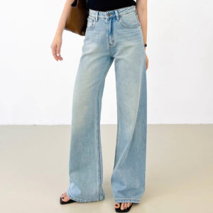 Women's Retro Washed Loose Straight Jeans