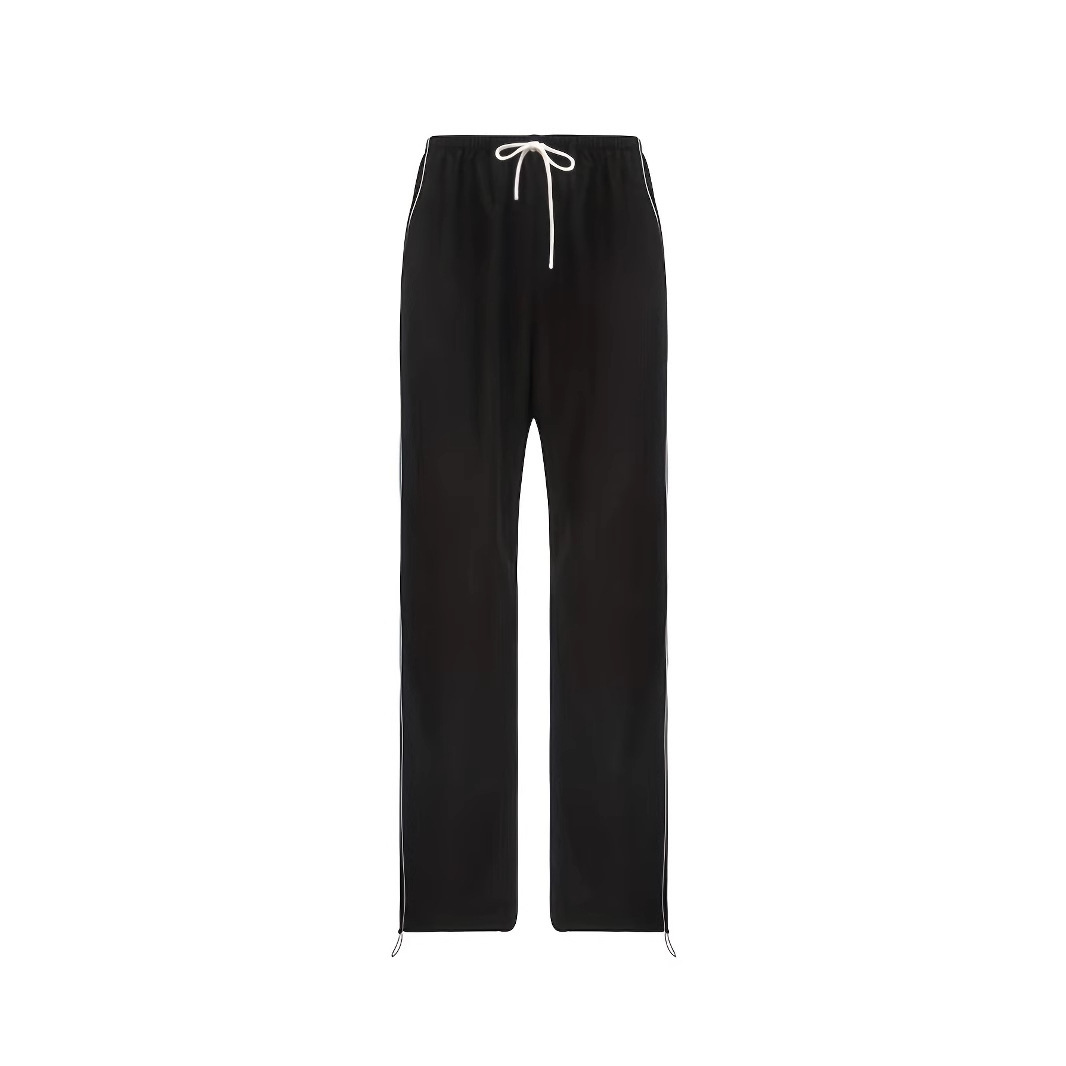 Drawstring Leisure Elastic Waist Pants On Both Sides - Image 5