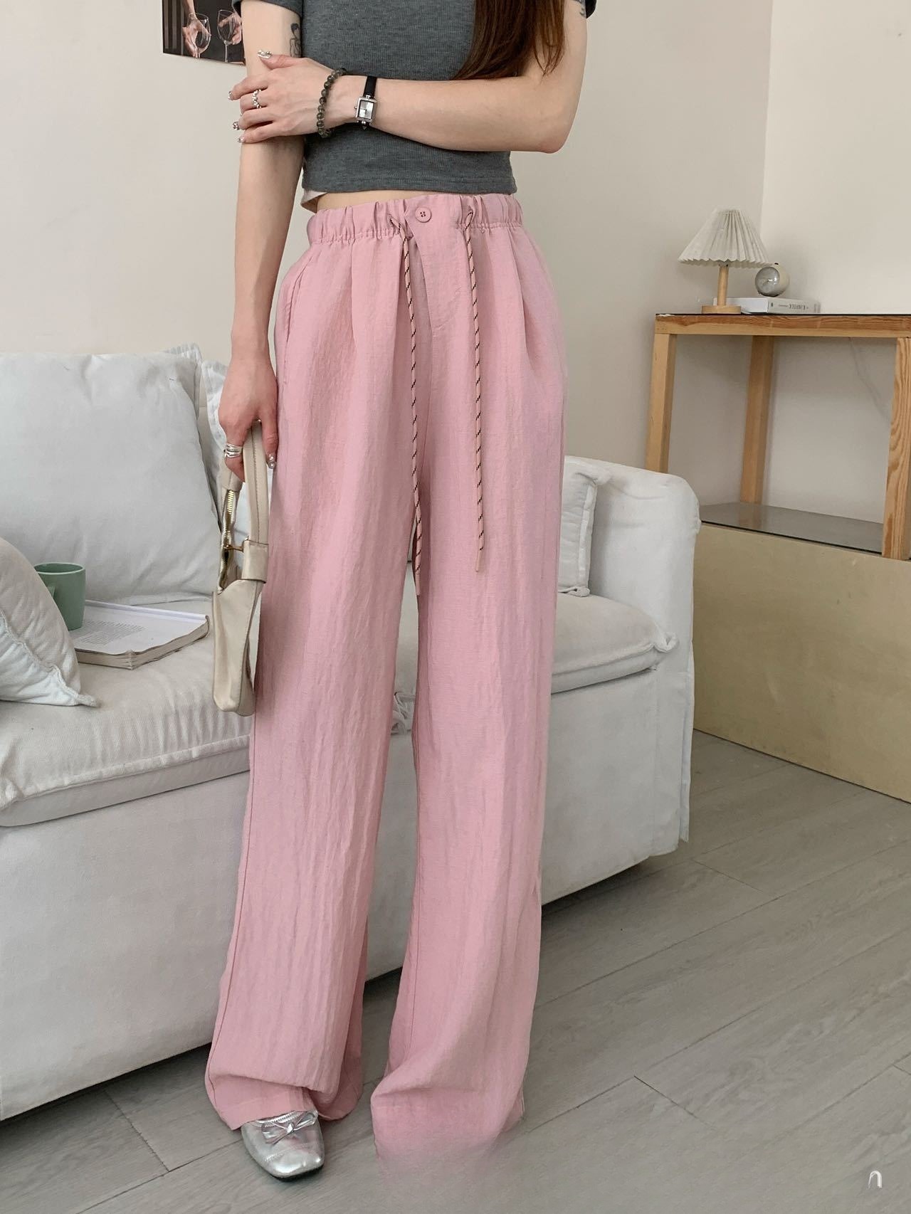 Versatile Slimming High-grade Drape Idle Style Comfortable Straight-leg Pants - Image 2