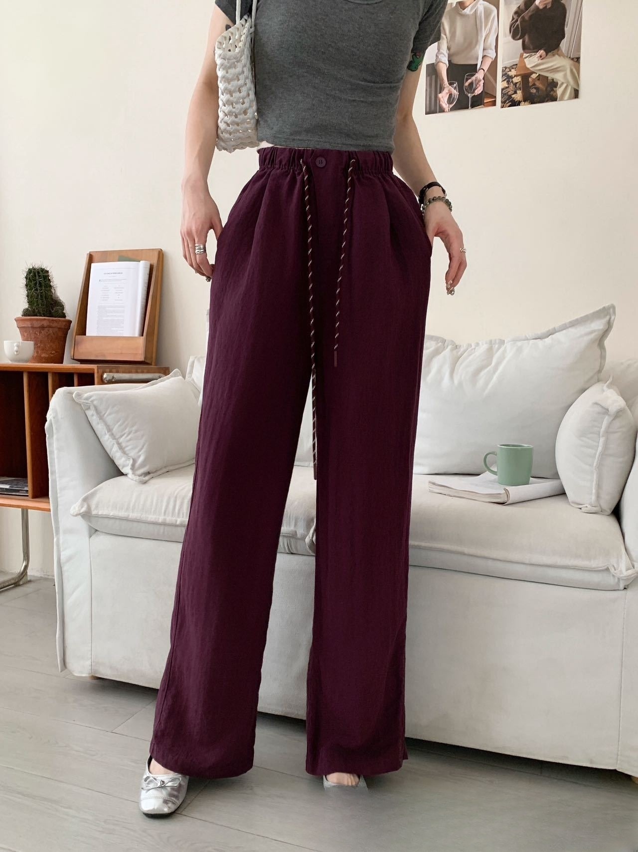 Versatile Slimming High-grade Drape Idle Style Comfortable Straight-leg Pants - Image 4