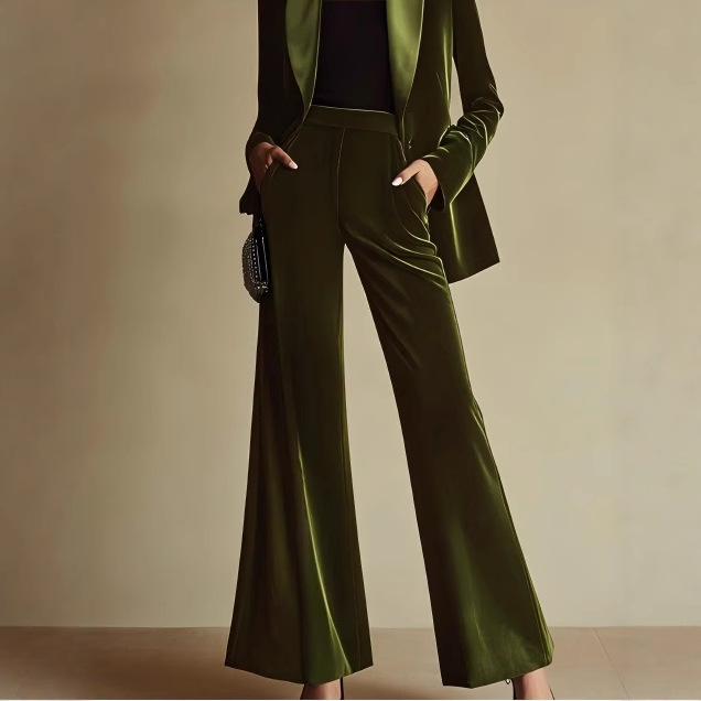 Autumn And Winter Fashion Temperament High-end Goddess Flared Pants - Image 4