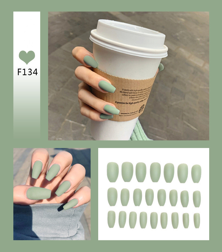 Nail Art Scrub Ballet Fake Nails - Image 5