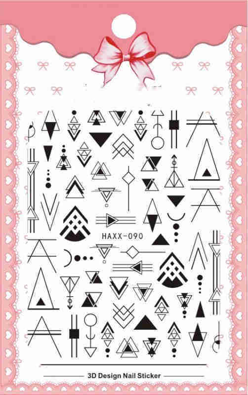 Black Butterfly Nails Stickers Decals White Flower Adhesive Manicure - Image 4