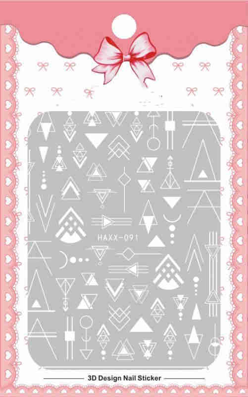 Black Butterfly Nails Stickers Decals White Flower Adhesive Manicure - Image 6