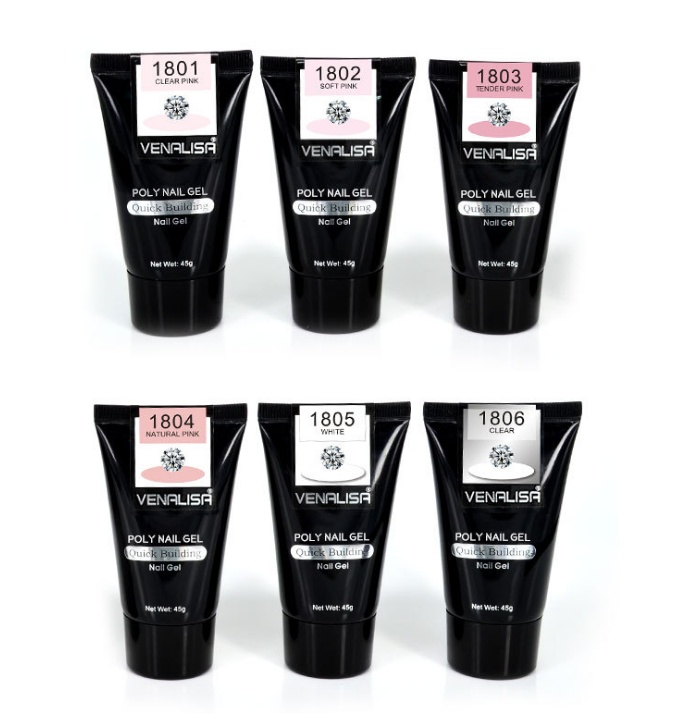 Venalisa Poly Nail Gel Kit Nail Fesign Builder Nail Gel Acrylic Transparent Crystal Coumuflage Set Nail Extend Jelly Gel Polish - Image 2