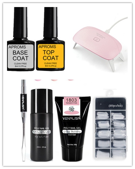 Venalisa Poly Nail Gel Kit Nail Fesign Builder Nail Gel Acrylic Transparent Crystal Coumuflage Set Nail Extend Jelly Gel Polish - Image 6