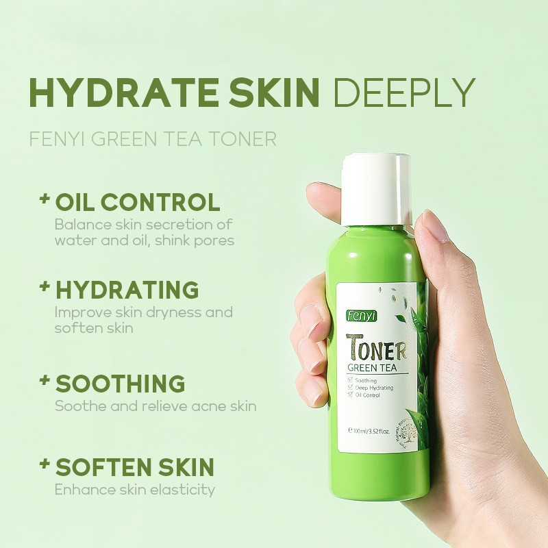Green Tea Toner 100ml Moisturizing Lotion Skin Care Products - Image 2