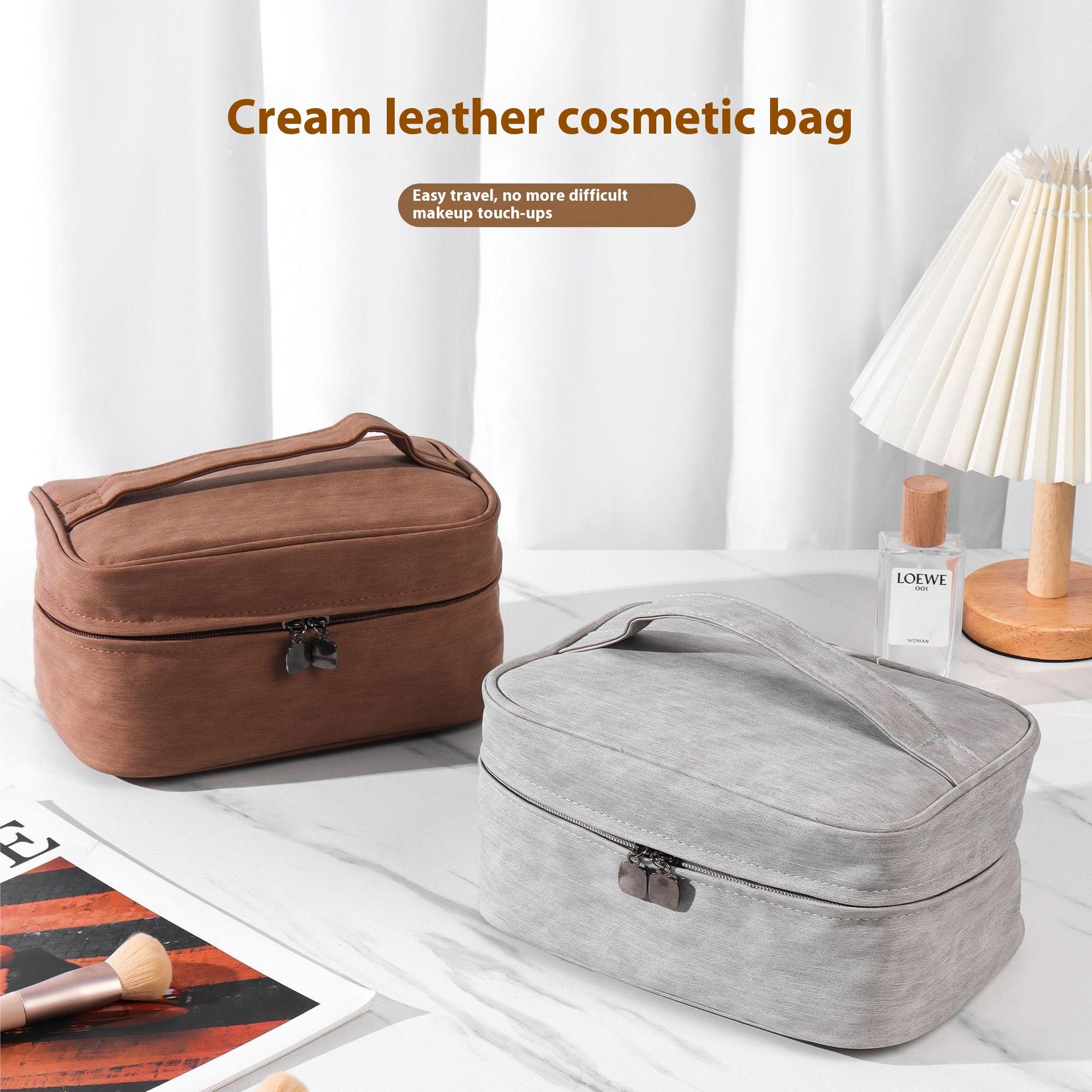 Puyangba Pattern Cosmetic Bag Large Capacity Travel Portable - Image 2