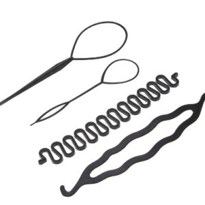 Braid Hair Sponge Hair Coil Rod Double Hook Hair Dish Implement Modelling Pulls Hair Needle To Wear Hair Rod Hairdressing