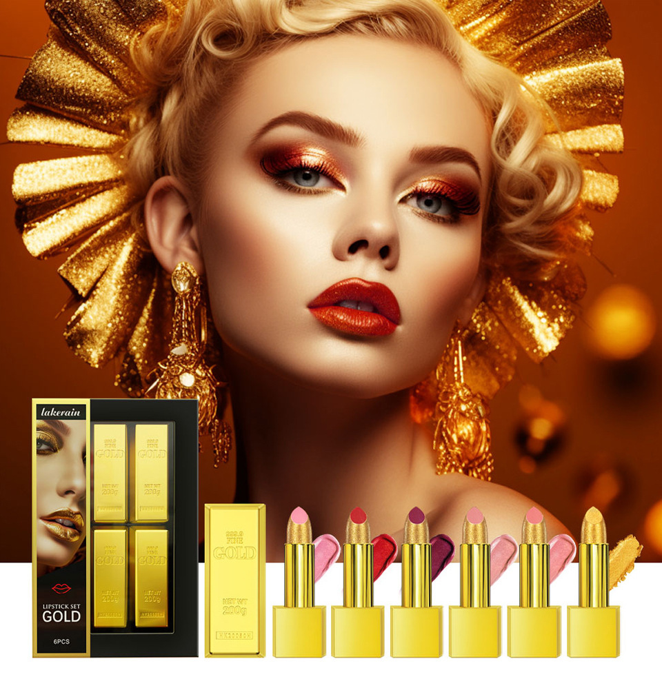 Lipstick Kit Gold Bar Makeup Set - Image 2