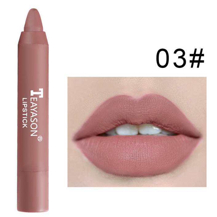 3 Packs Of Matte Lipstick Matte Velvet Lipstick Pen Bean Paste Milk Tea Color Lipstick Crayons Lipstick Students - Image 7