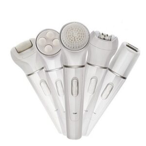 5 in 1 Multi-Functional Portable Face and body Skin Care Electric Massager Scrubber with Facial Latex Brush
