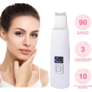 Ultrasonic Skin Scrubber Face Cleanser Blackhead Acne Removal Facial Spa Vibration Massager Ultrasound Peeling Clean Machine 394