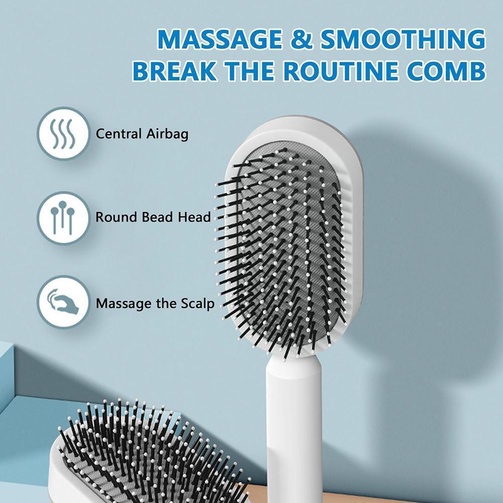 Women Fashion 3D Hair Growth Comb Hairbrush Self-Cleaning Hair Brush Self Cleaning Hair Brush For Women Massage Scalp Promote Blood Circulation Anti Hair Loss - Image 6