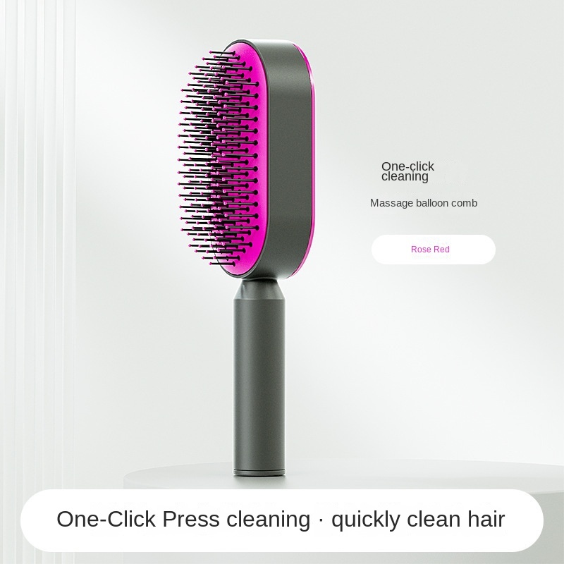 Women Fashion 3D Hair Growth Comb Hairbrush Self-Cleaning Hair Brush Self Cleaning Hair Brush For Women Massage Scalp Promote Blood Circulation Anti Hair Loss - Image 9