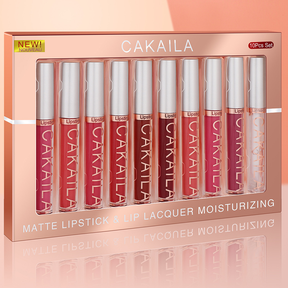 Pack Of 10 Matte Nonstick Cup Waterproof Lip Gloss - Image 4