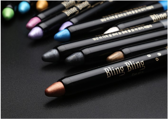 Pearlescent Silkworm Eyeshadow Pen Lasting Waterproof And Not Blooming Shiny Pearlescent Gel Pen 15 Color Eye Shadow Pen - Image 2
